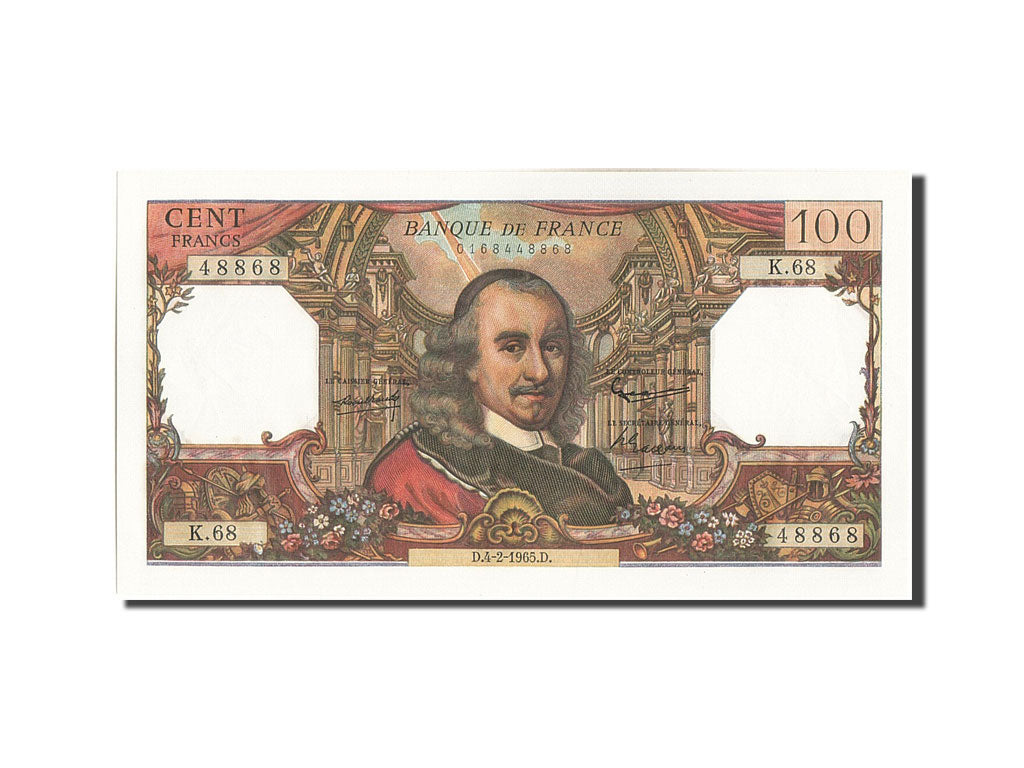 Banconote, Francia, 100 Francs, 100 F 1964-1979 ''Corneille'', 1965, 1965-02-04