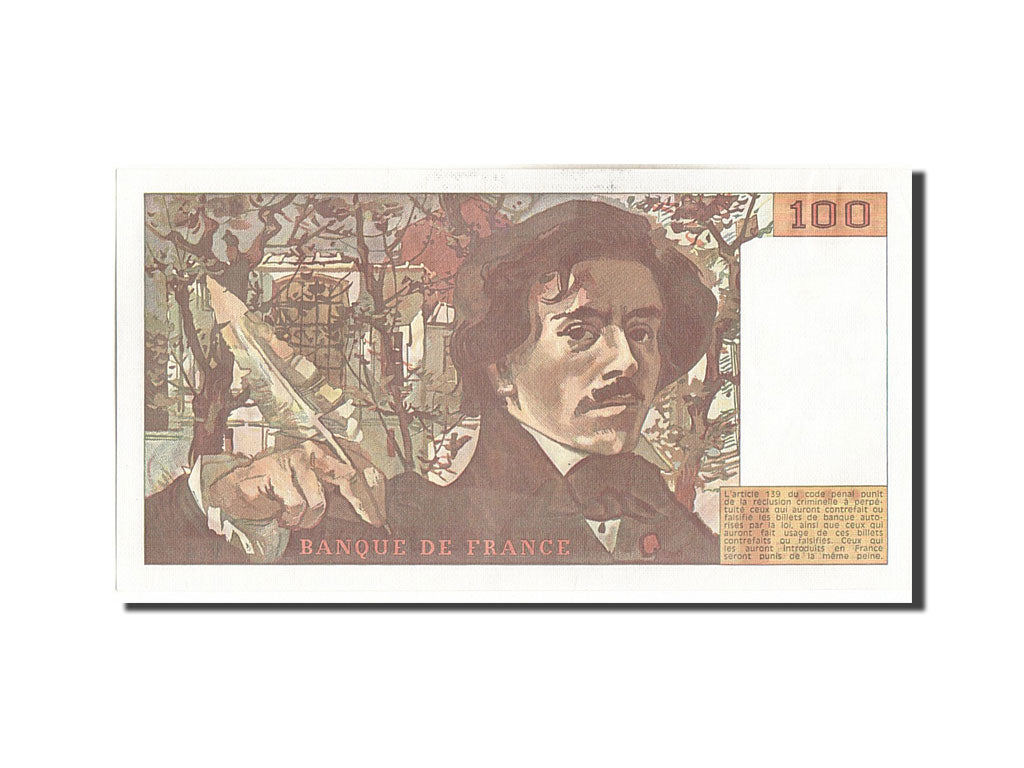 Banknot, Francja, 100 Francs, Delacroix, 1978, UNC(64), Fayette:69.1c, KM:154a