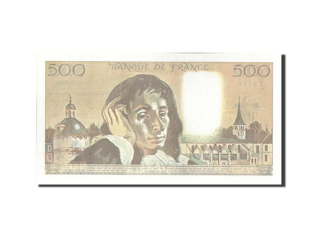 Banknote, France, 500 Francs, 500 F 1968-1993 ''Pascal'', 1989, 1989-02-02