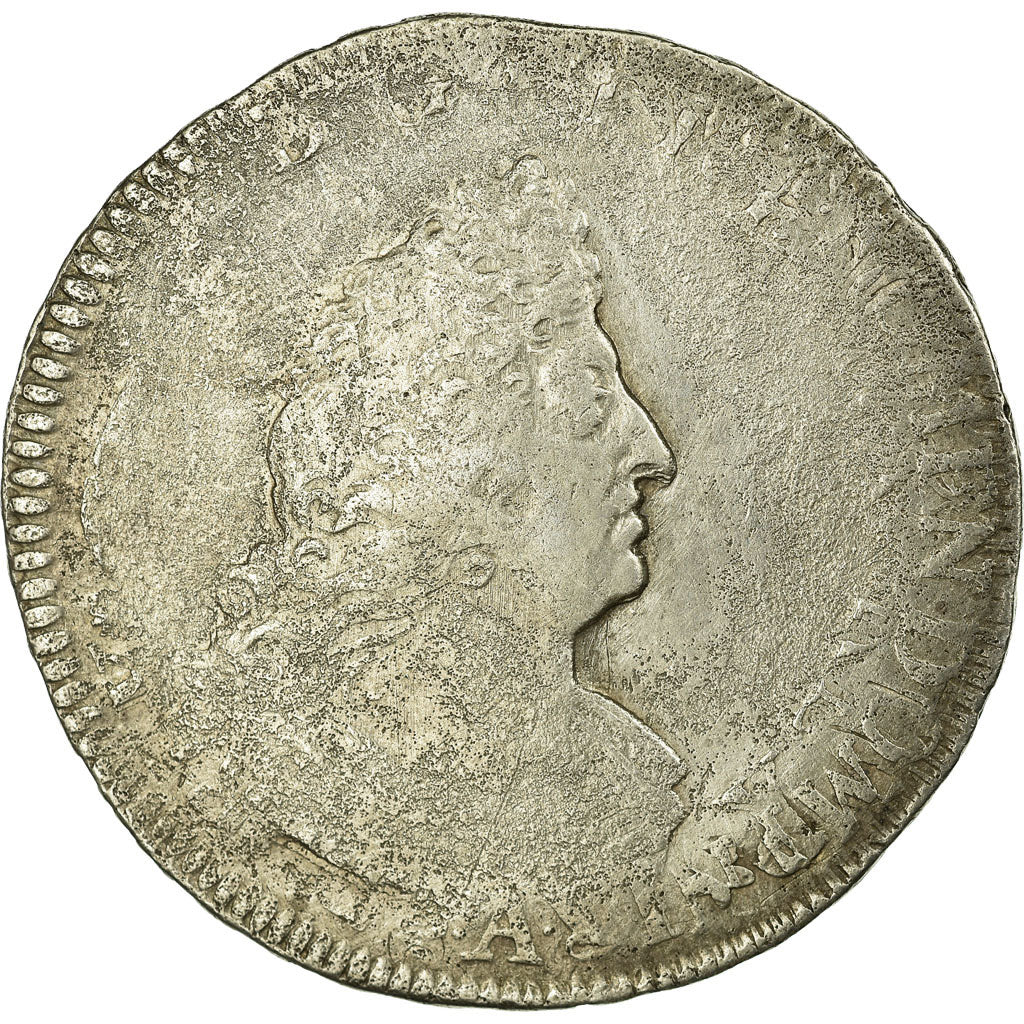 Coin, France, Louis XIV, 1/2 Écu aux 8L 2e type, buste du type aux palmes, 1/2