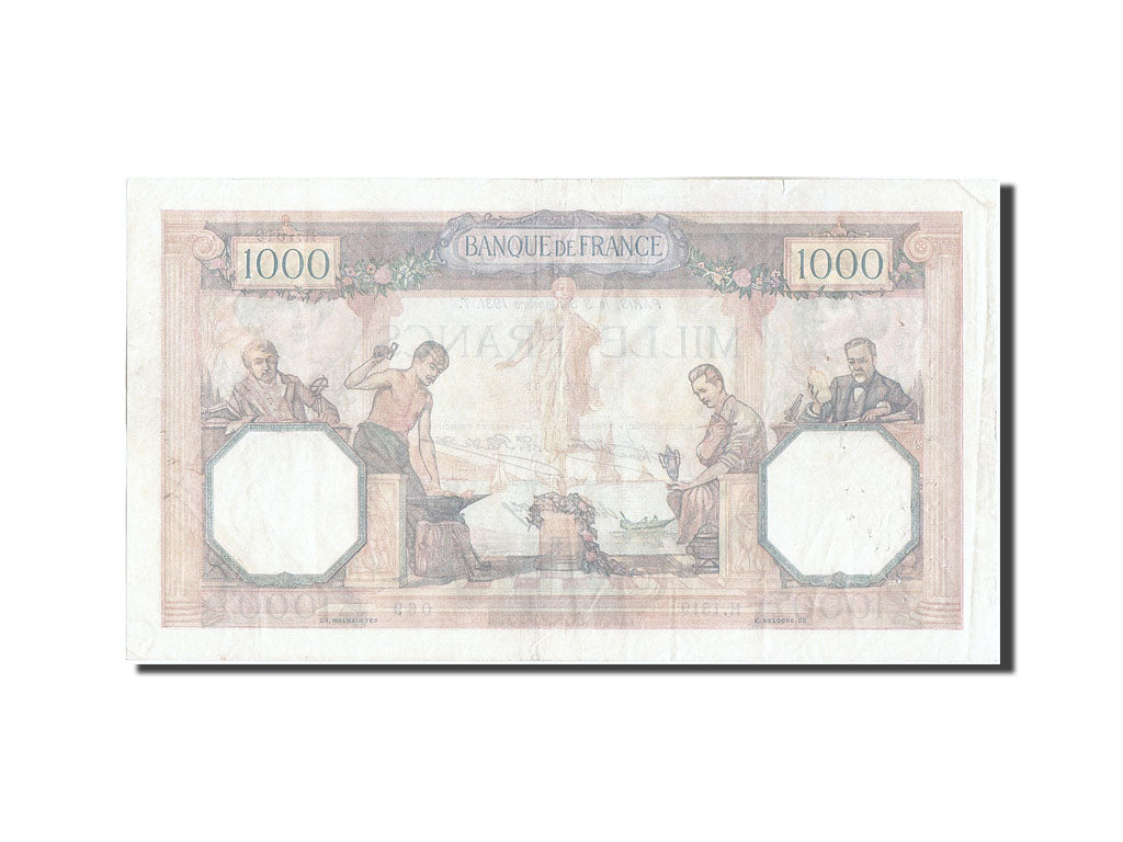 Banknote, France, 1000 Francs, 1 000 F 1927-1940 ''Cérès et Mercure'', 1931