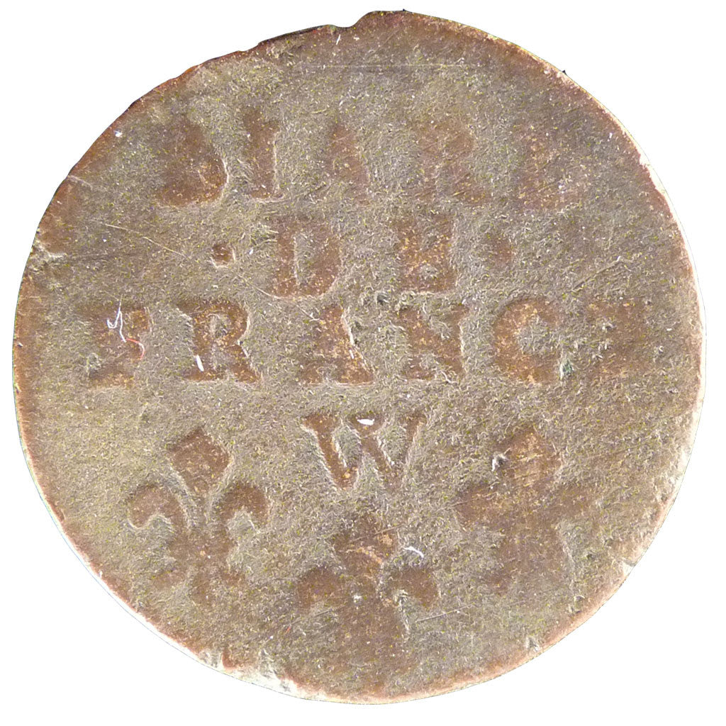 Coin, France, Louis XIV, Liard de Lille, Liard, 1714, Lille, VF(20-25), Copper