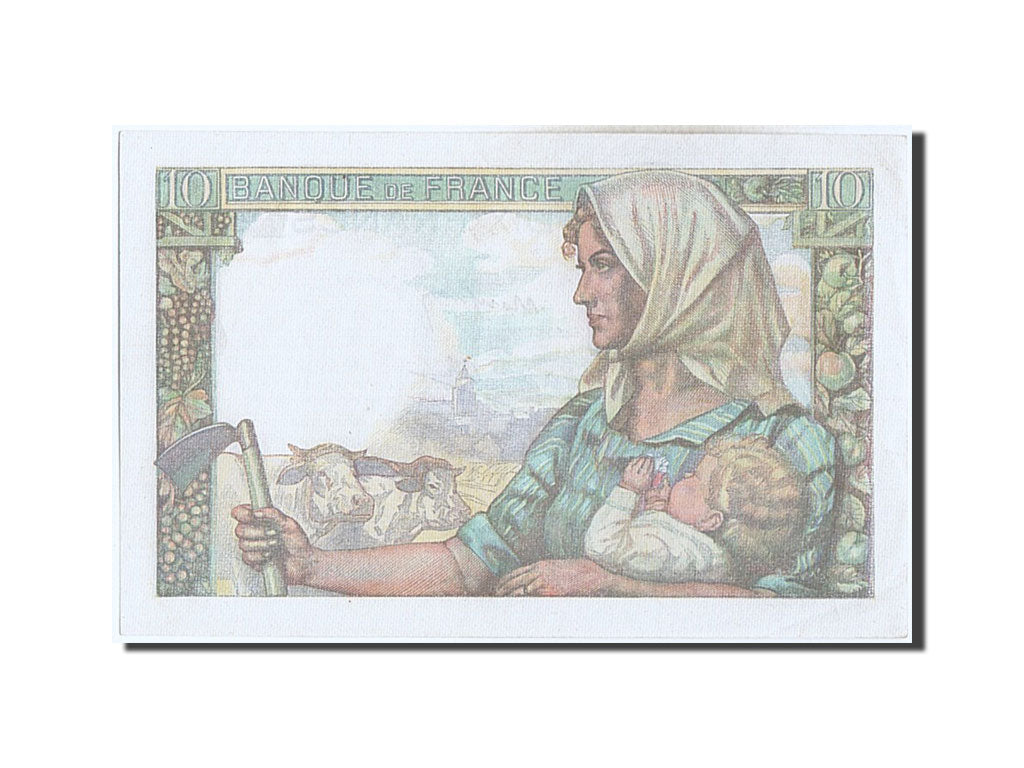 Biljet, Frankrijk, 10 Francs, 10 F 1941-1949 ''Mineur'', 1944, 1944-06-22, SPL