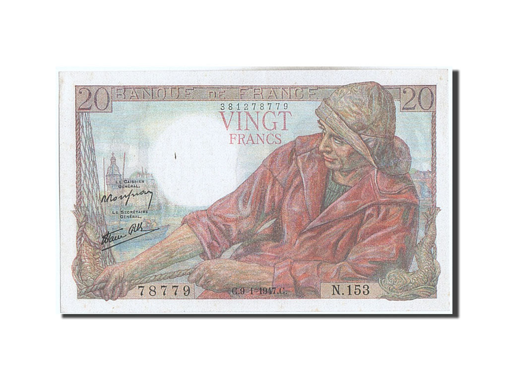 Banknote, France, 20 Francs, 20 F 1942-1950 ''Pêcheur'', 1947, 1947-01-09