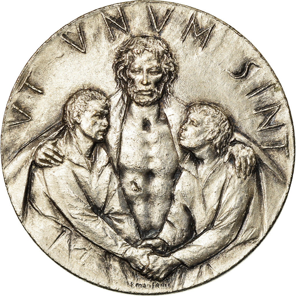 Vatican, Medal, Jubilé de Rome, 1975, Manfrini, MS(60-62), Silvered bronze