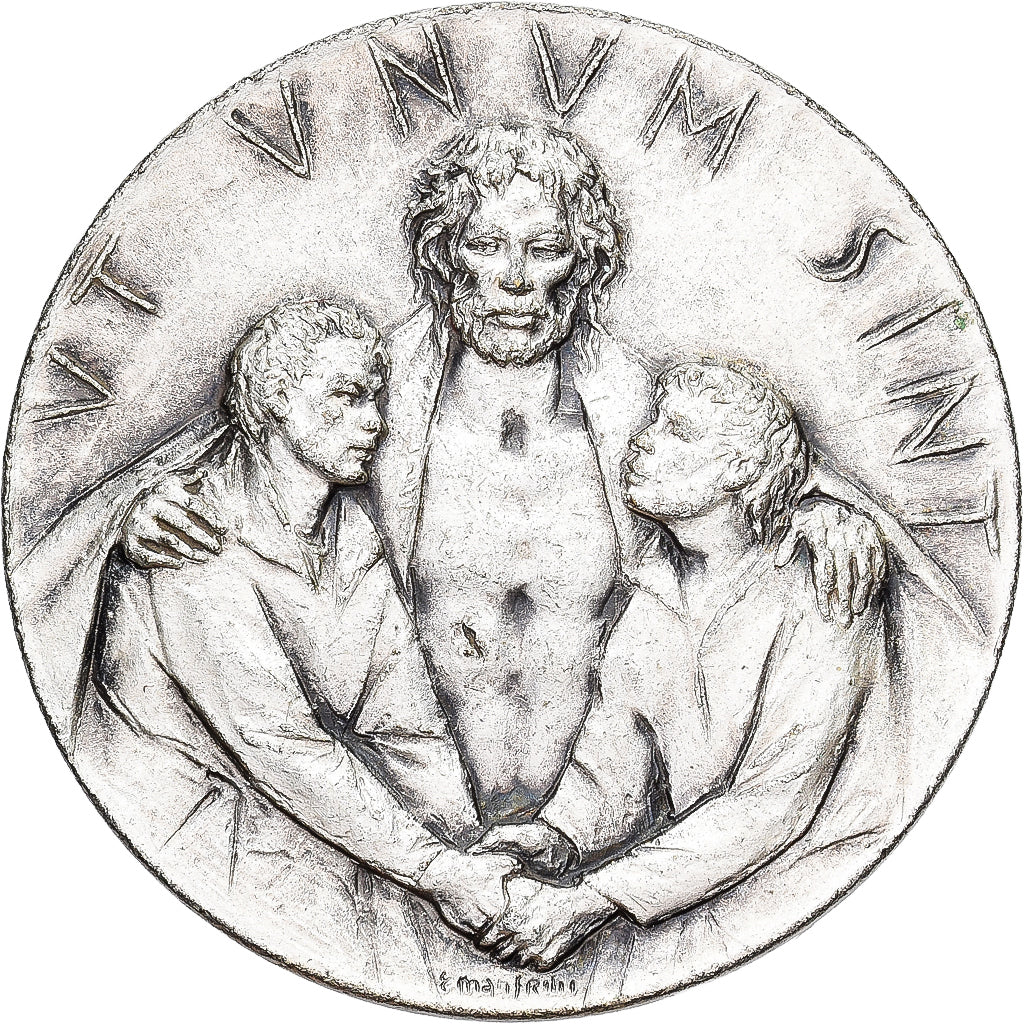 Vatican, Medal, Jubilé de Rome, 1975, Manfrini, MS(60-62), Silvered bronze