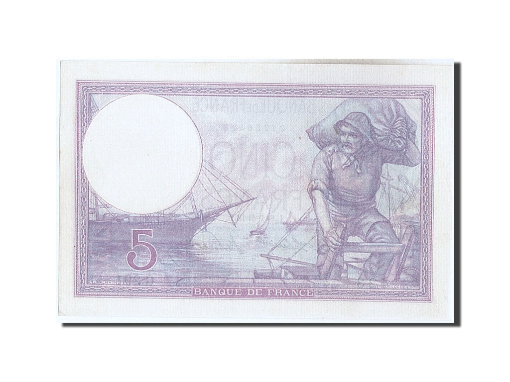 Banknote, France, 5 Francs, 5 F 1917-1940 ''Violet'', 1918, 1918-01-08, UNC(63)