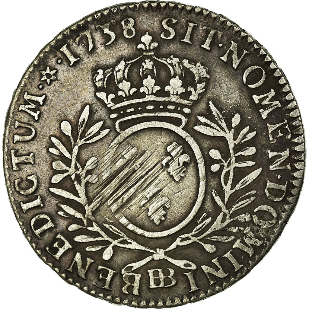 Coin, France, Louis XV, 1/2 Écu aux branches d'olivier, 1/2 ECU, 44 Sols, 1738