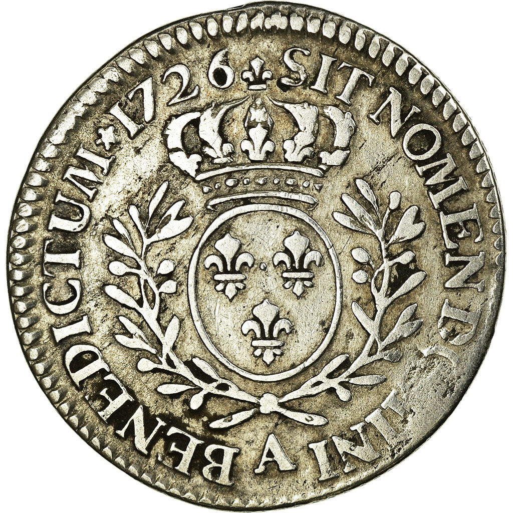 Moneta, Francia, Louis XV, 1/5 Écu aux branches d'olivier, 24 Sols, 1/5 ECU