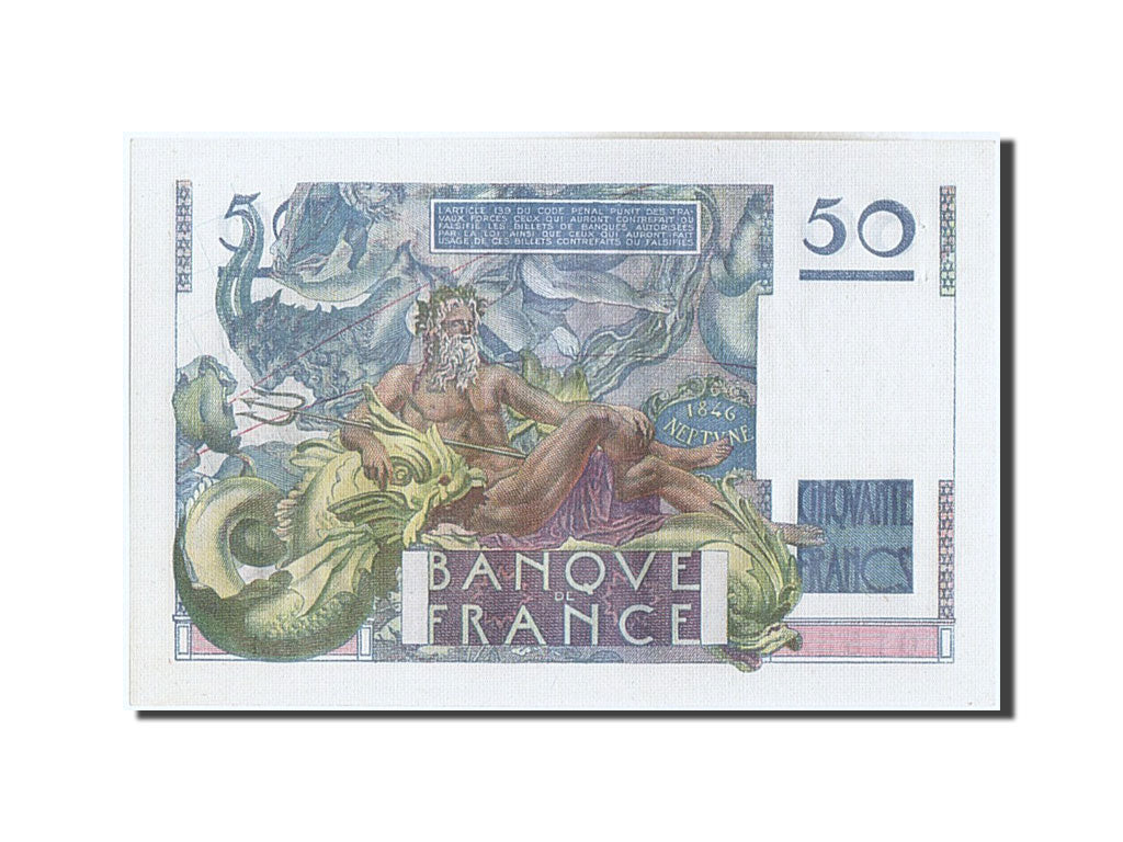 Banconote, Francia, 50 Francs, 50 F 1946-1951 ''Le Verrier'', 1946, 1946-03-14