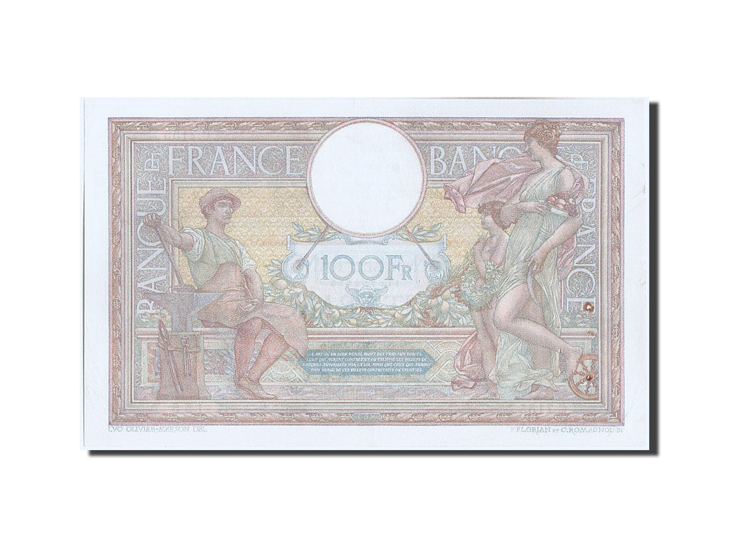 Banknote, France, 100 Francs, 100 F 1908-1939 ''Luc Olivier Merson'', 1920