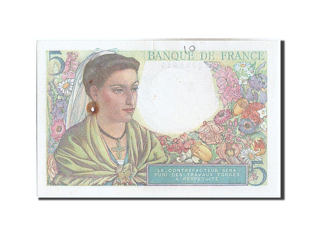 Billete, Francia, 5 Francs, 5 F 1943-1947 ''Berger'', 1945, 1945-04-05, MBC