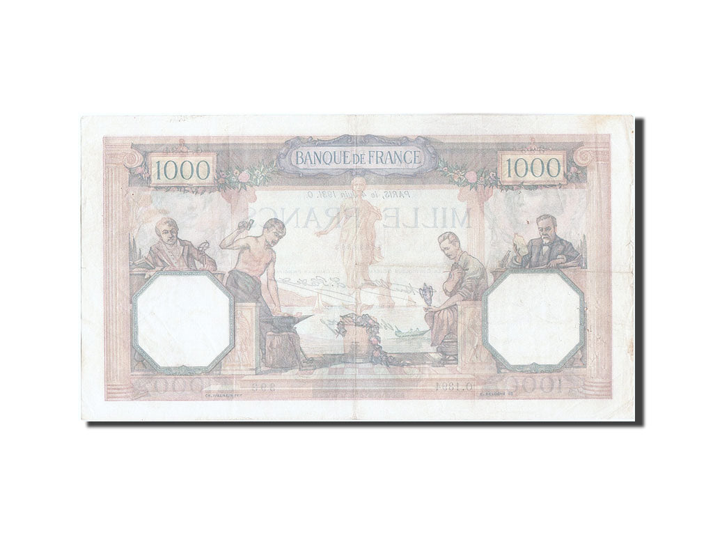 Banknot, Francja, 1000 Francs, Cérès et Mercure, 1931, 1931-06-04, EF(40-45)