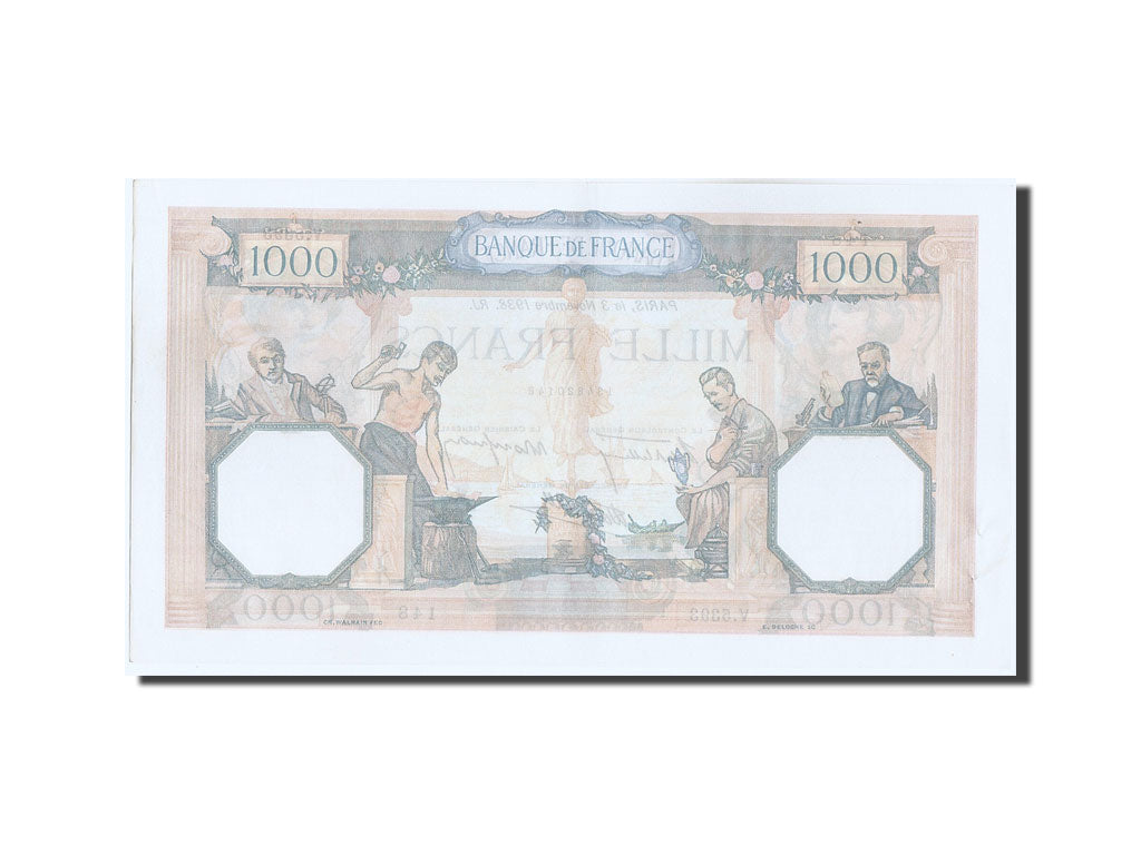 Banknot, Francja, 1000 Francs, Cérès et Mercure, 1938, 1938-11-03, UNC(60-62)