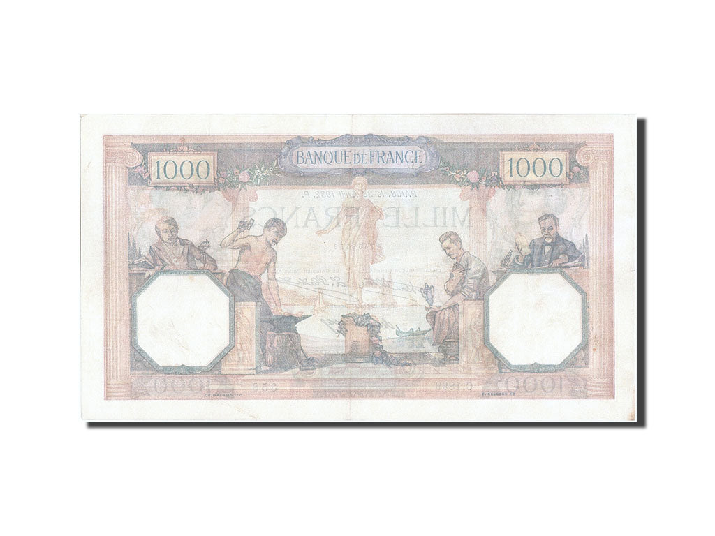 Banknot, Francja, 1000 Francs, Cérès et Mercure, 1932, 1932-04-28, AU(50-53)