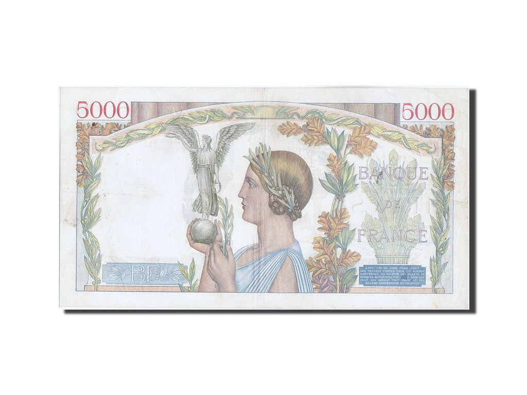France, 5000 Francs, 5 000 F 1934-1944 ''Victoire'', 1935, KM #82b, 1935-07-11,.