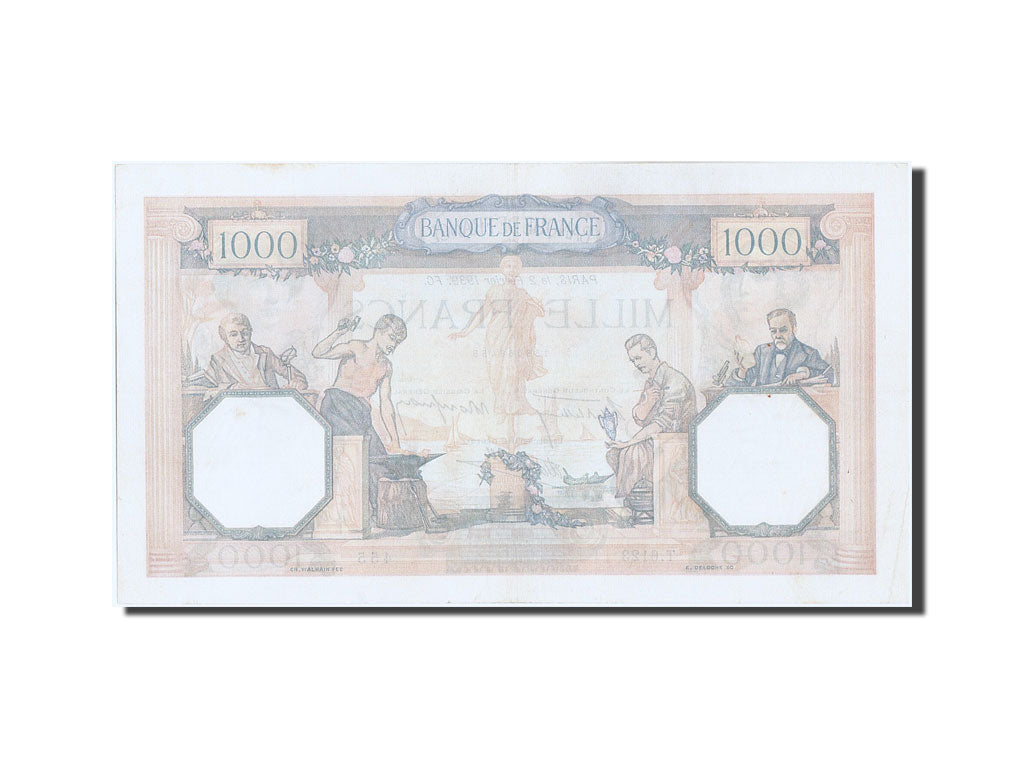 Banknot, Francja, 1000 Francs, Cérès et Mercure, 1939, 1939-02-02, AU(55-58)