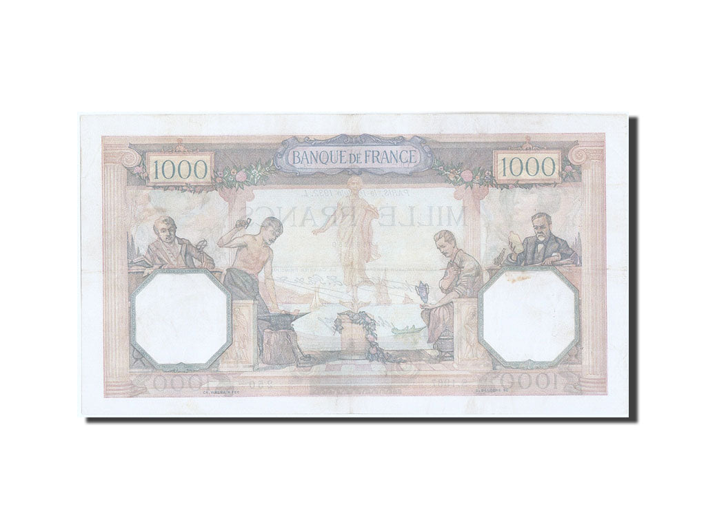 Banknot, Francja, 1000 Francs, Cérès et Mercure, 1932, 1932-06-16, AU(50-53)