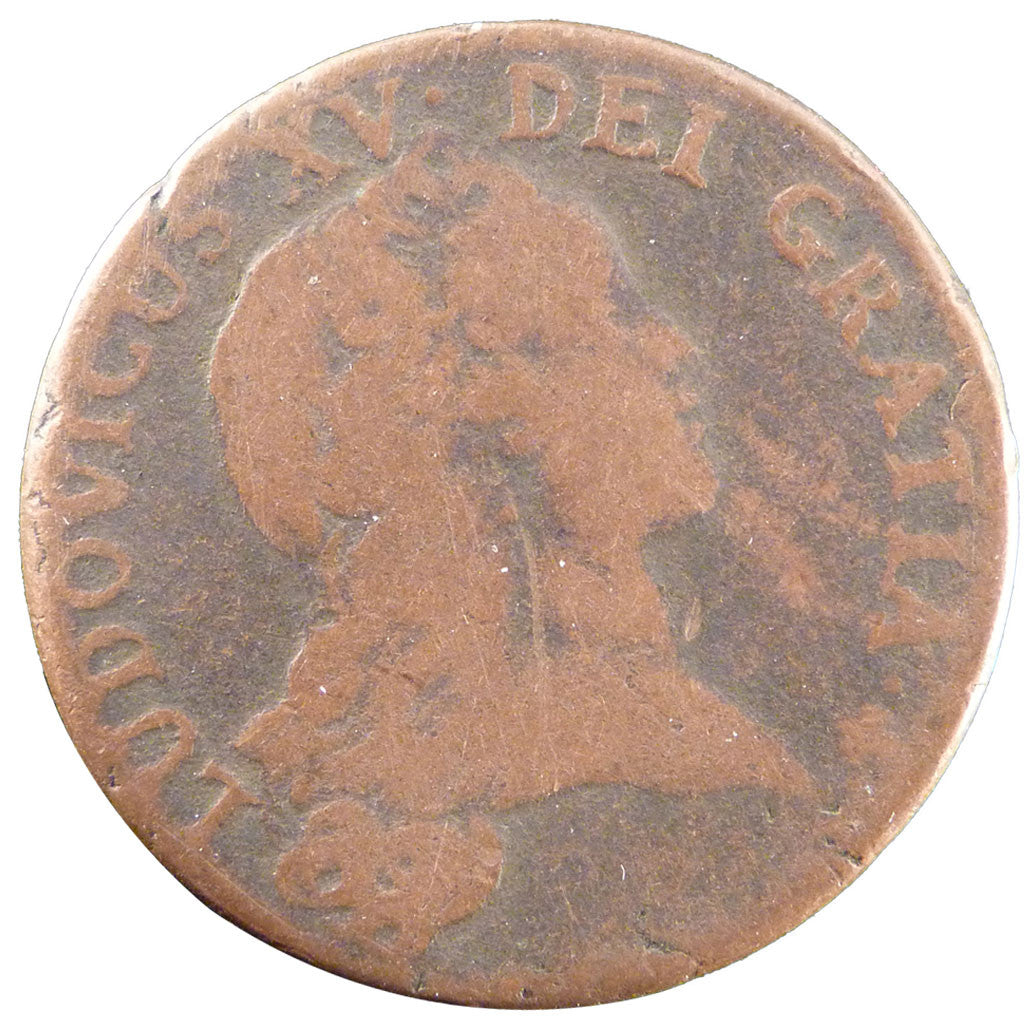 Coin, France, Louis XV, Sol au buste enfantin, Sol, 1719, Paris, VF(20-25)