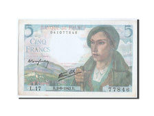 Billete, Francia, 5 Francs, 5 F 1917-1940 ''Violet'', 1943, 1943-06-02, MBC+