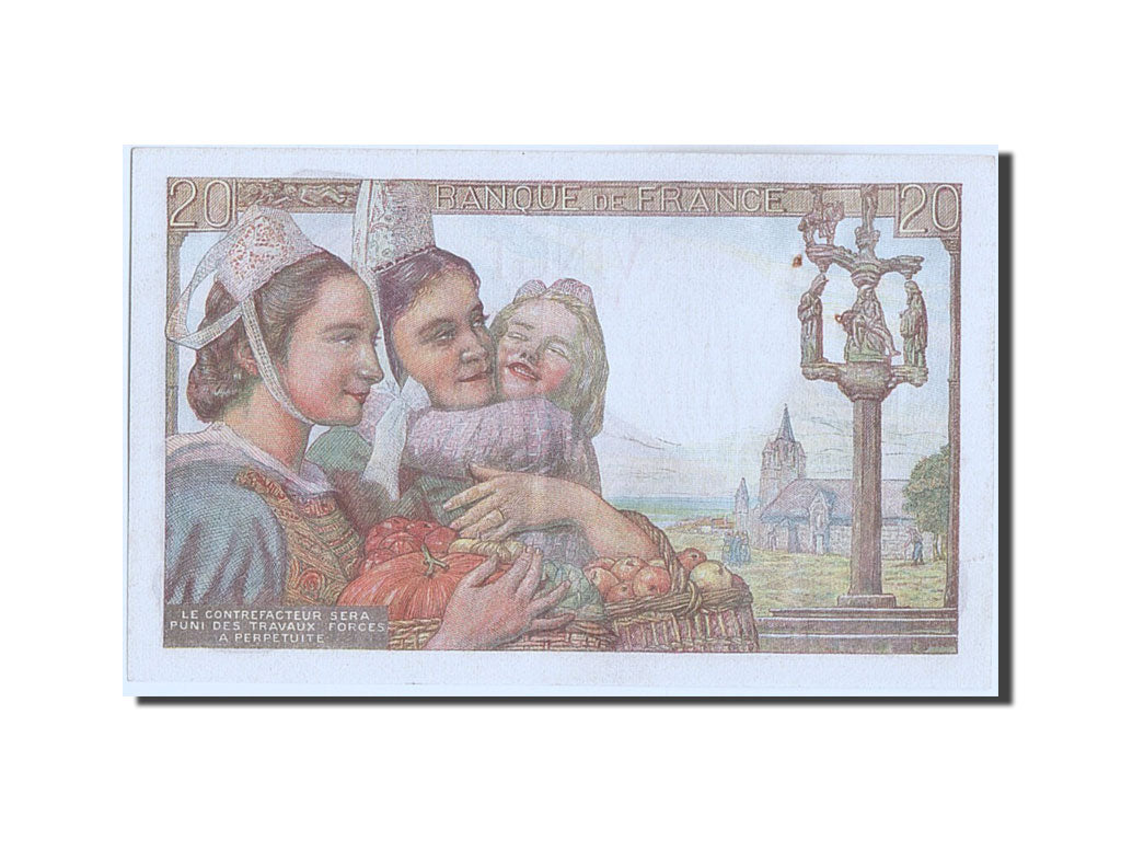 Banknote, France, 20 Francs, 20 F 1942-1950 ''Pêcheur'', 1944, 1944-02-10