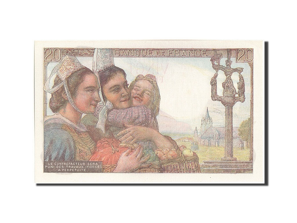 Banknote, France, 20 Francs, 20 F 1942-1950 ''Pêcheur'', 1949, 1949-03-10