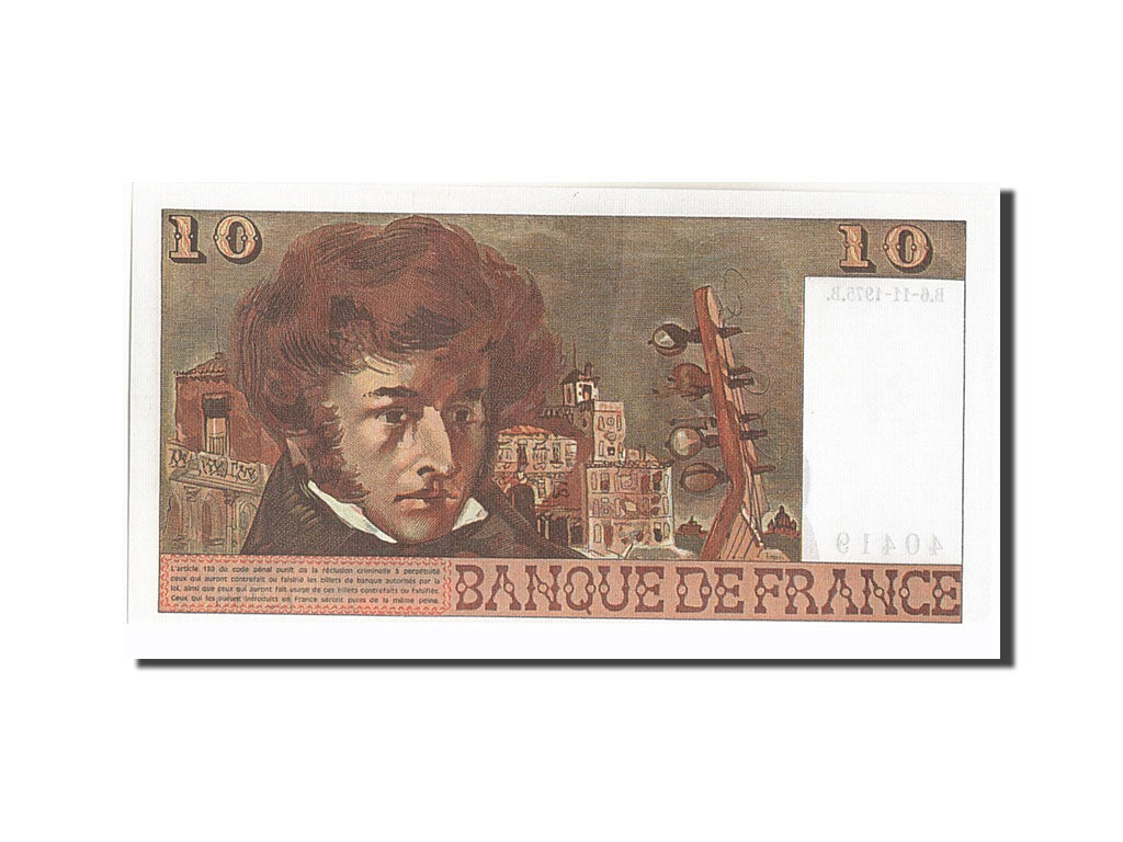 Billete, Francia, 10 Francs, 10 F 1972-1978 ''Berlioz'', 1975, 1975-11-06, SC+