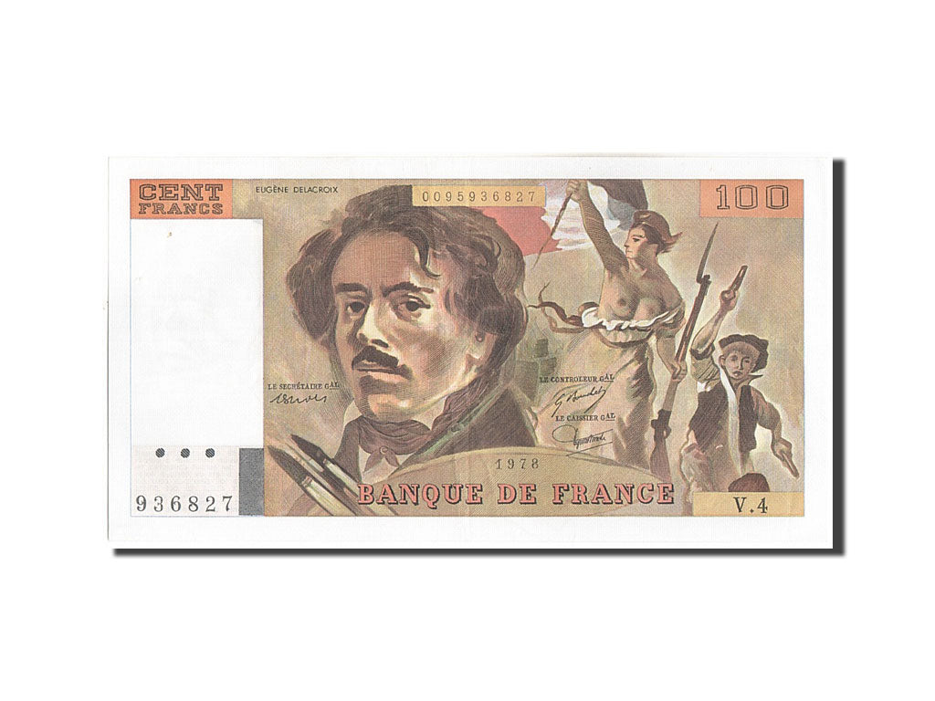 Banconote, Francia, 100 Francs, 100 F 1978-1995 ''Delacroix'', 1978, 1978, BB+