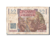 Geldschein, Frankreich, 50 Francs, 50 F 1946-1951 ''Le Verrier'', 1946