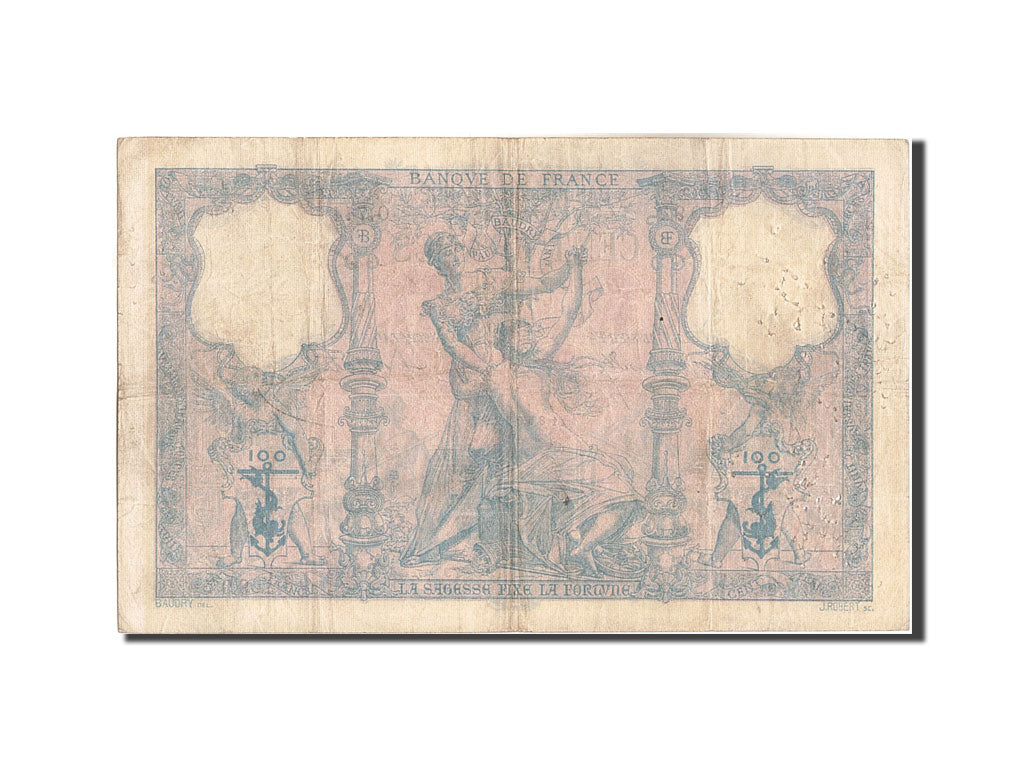 Banknote, France, 100 Francs, 100 F 1888-1909 ''Bleu et Rose'', 1890