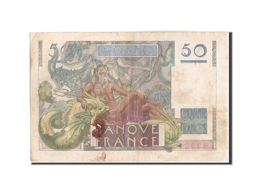 Banconote, Francia, 50 Francs, 50 F 1946-1951 ''Le Verrier'', 1951, 1951-06-07