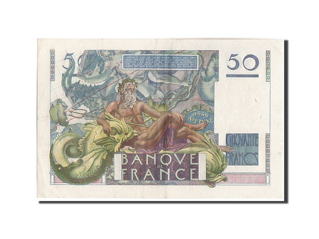 Banconote, Francia, 50 Francs, 50 F 1946-1951 ''Le Verrier'', 1946, 1946-03-14