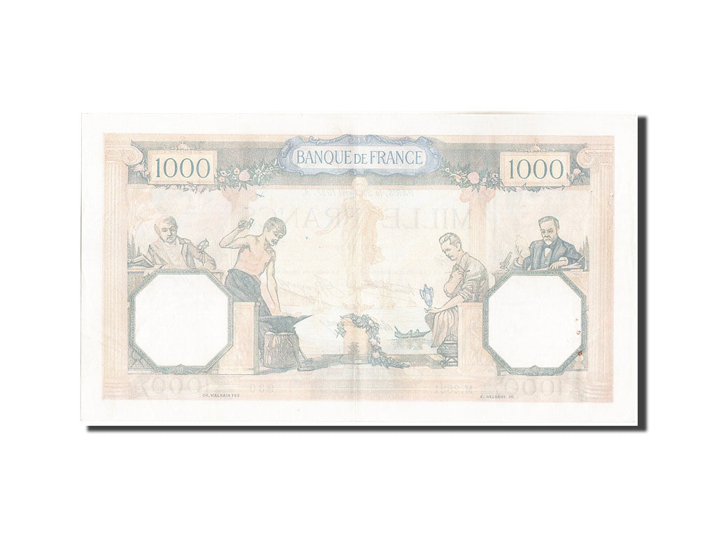 Banknot, Francja, 1000 Francs, Cérès et Mercure, 1937, 1937-04-29, EF(40-45)