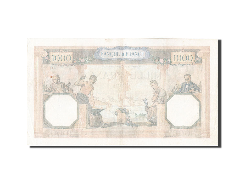Banknot, Francja, 1000 Francs, Cérès et Mercure, 1933, 1933-04-27, EF(40-45)