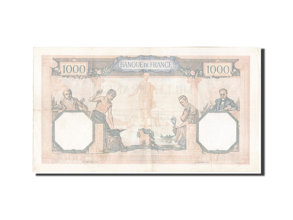 Banconote, Francia, 1000 Francs, 1 000 F 1927-1940 ''Cérès et Mercure'', 1938