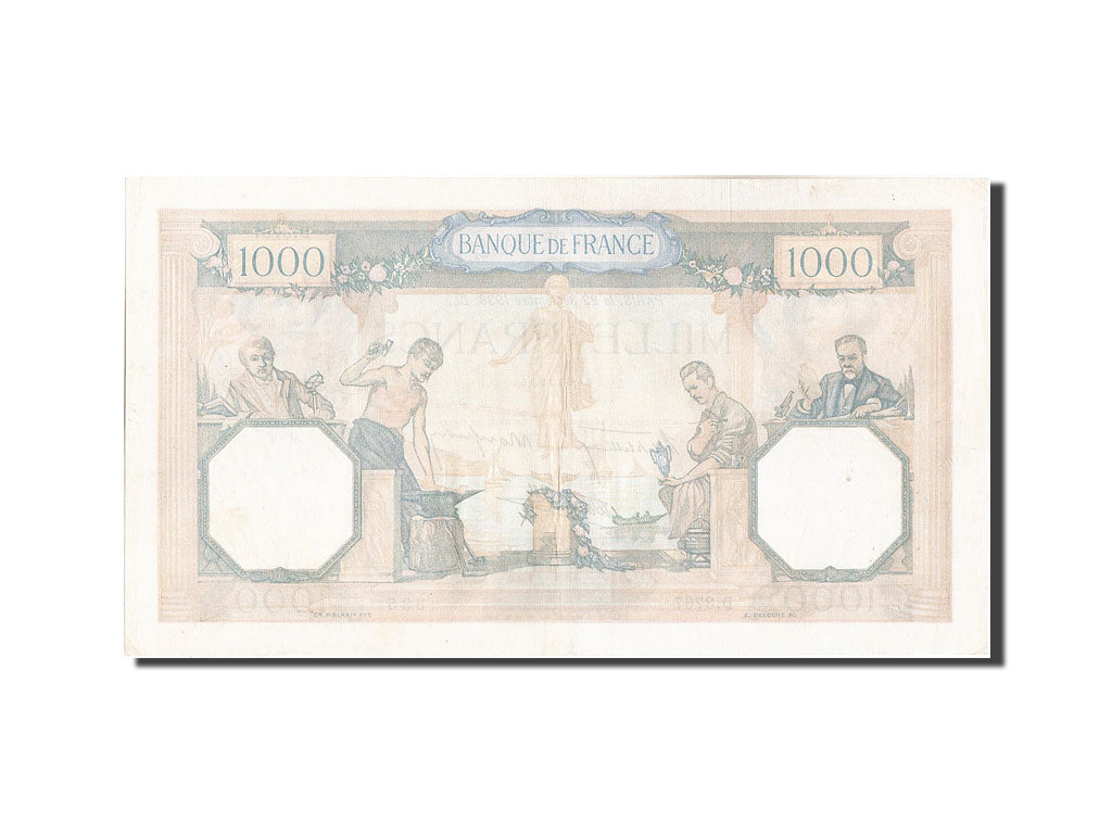 Biljet, Frankrijk, 1000 Francs, 1 000 F 1927-1940 ''Cérès et Mercure'', 1938