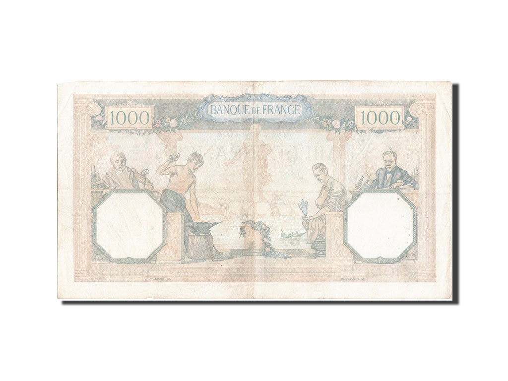 Banconote, Francia, 1000 Francs, 1 000 F 1927-1940 ''Cérès et Mercure'', 1938