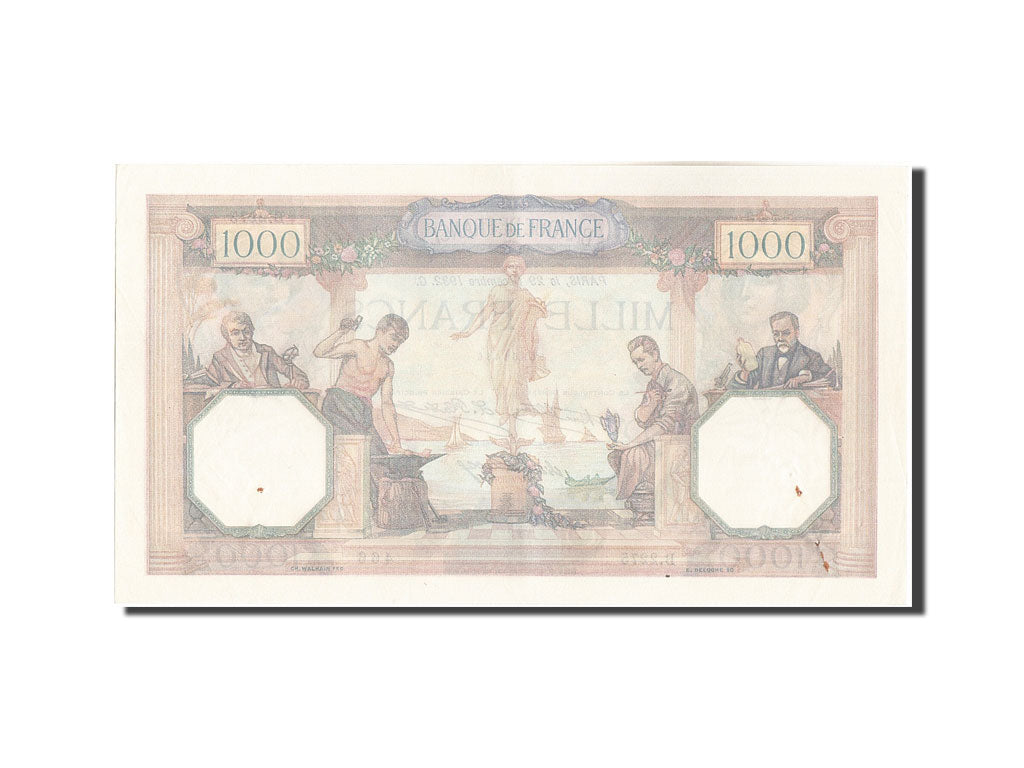 Banknote, France, 1000 Francs, 1 000 F 1927-1940 ''Cérès et Mercure'', 1932