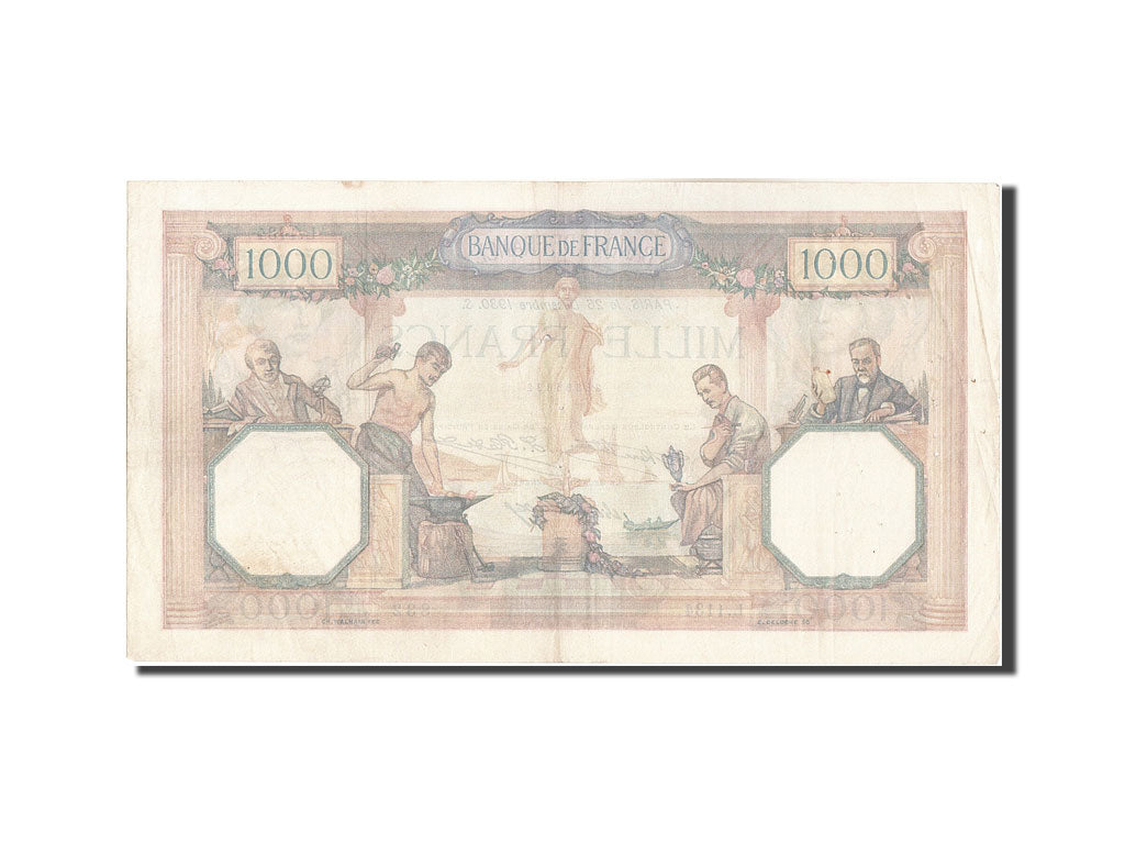Banconote, Francia, 1000 Francs, 1 000 F 1927-1940 ''Cérès et Mercure'', 1930