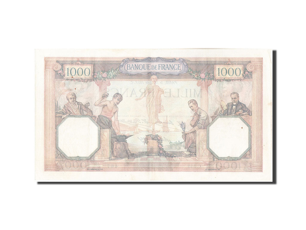 Banknote, France, 1000 Francs, 1 000 F 1927-1940 ''Cérès et Mercure'', 1927