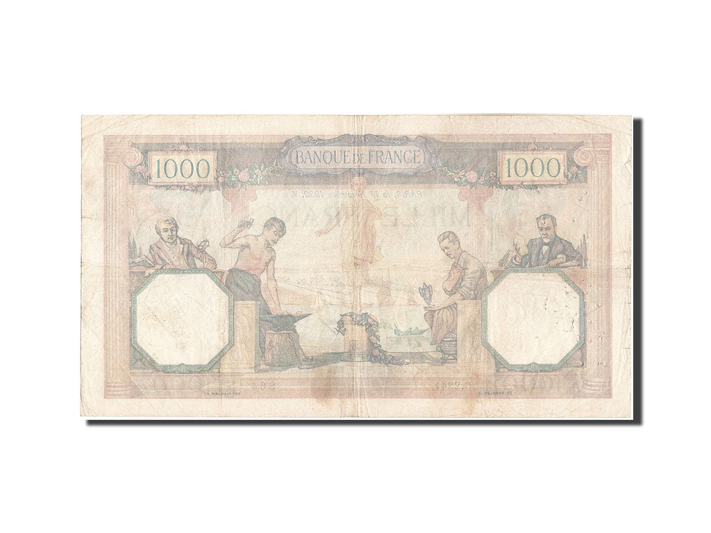 Banknote, France, 1000 Francs, 1 000 F 1927-1940 ''Cérès et Mercure'', 1932