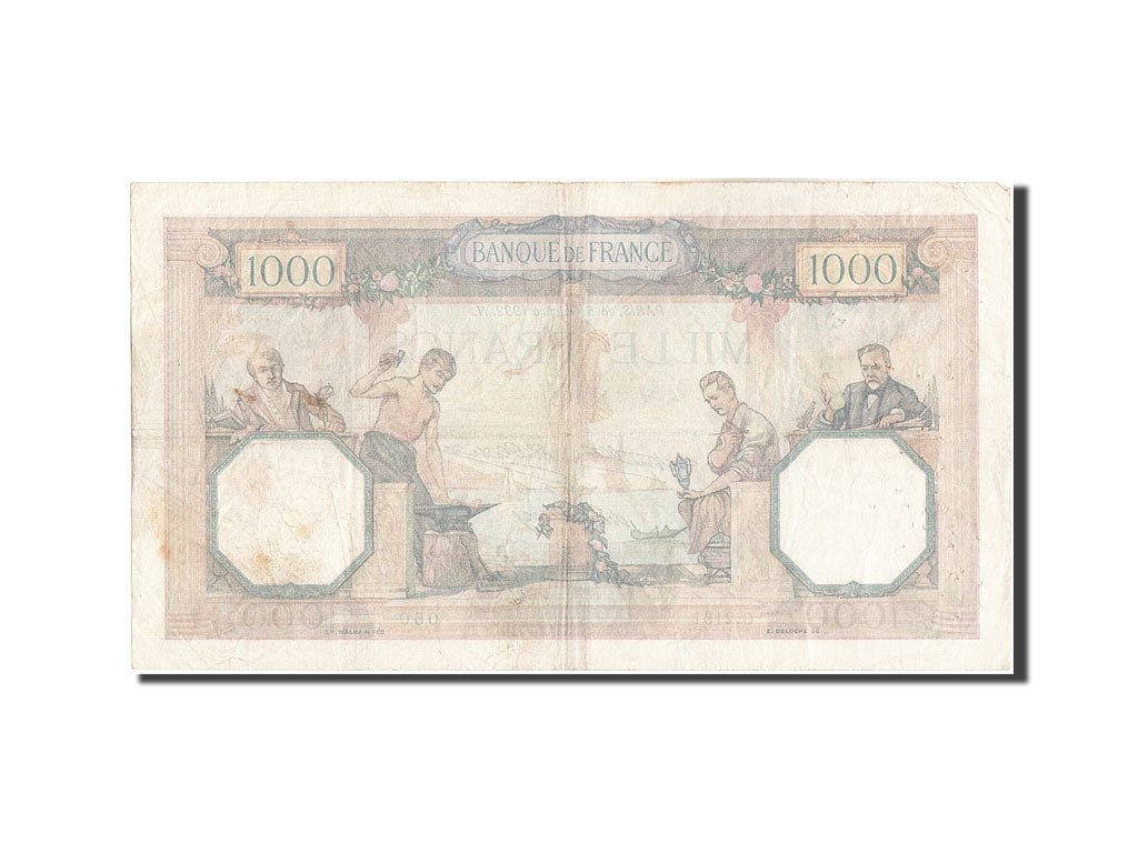 Banknote, France, 1000 Francs, 1 000 F 1927-1940 ''Cérès et Mercure'', 1932