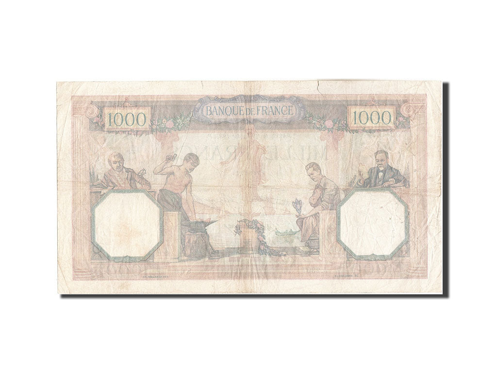 Banknote, France, 1000 Francs, 1 000 F 1927-1940 ''Cérès et Mercure'', 1933