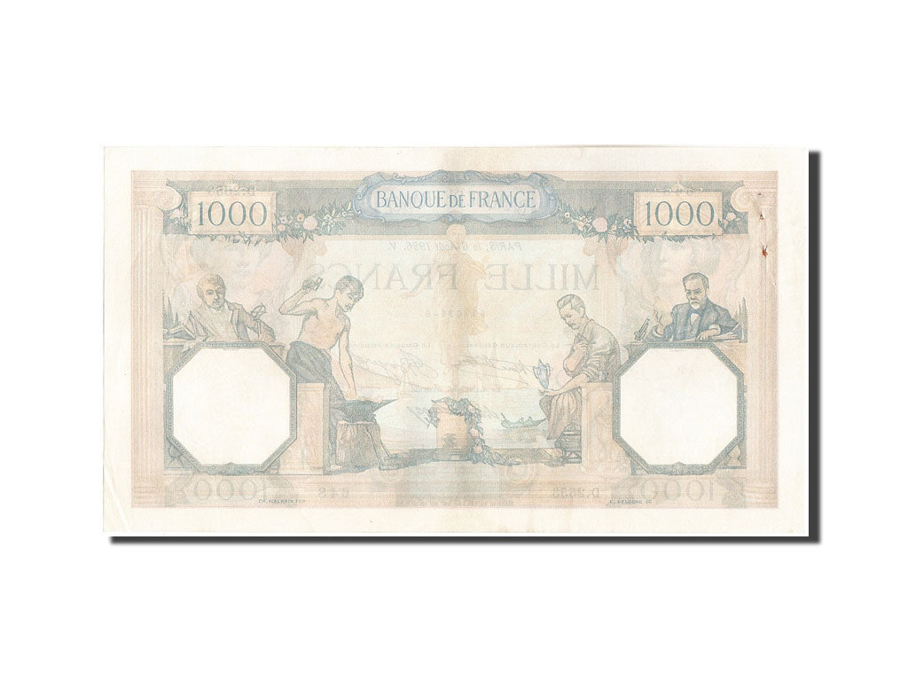 Banconote, Francia, 1000 Francs, 1 000 F 1927-1940 ''Cérès et Mercure'', 1936