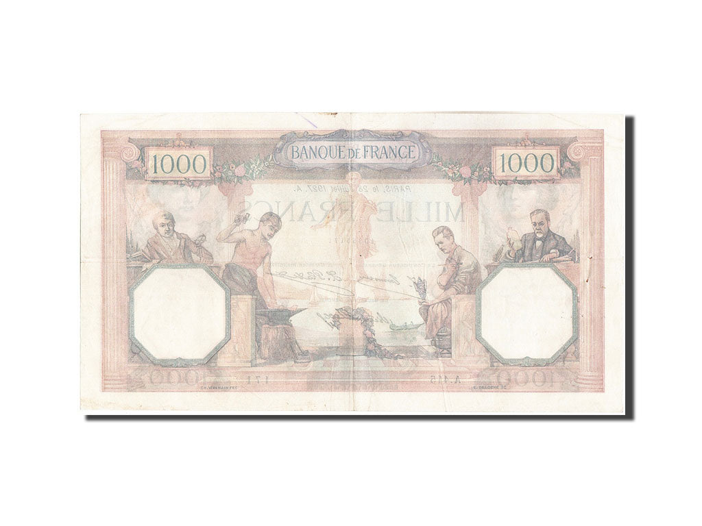 Banknote, France, 1000 Francs, 1 000 F 1927-1940 ''Cérès et Mercure'', 1927