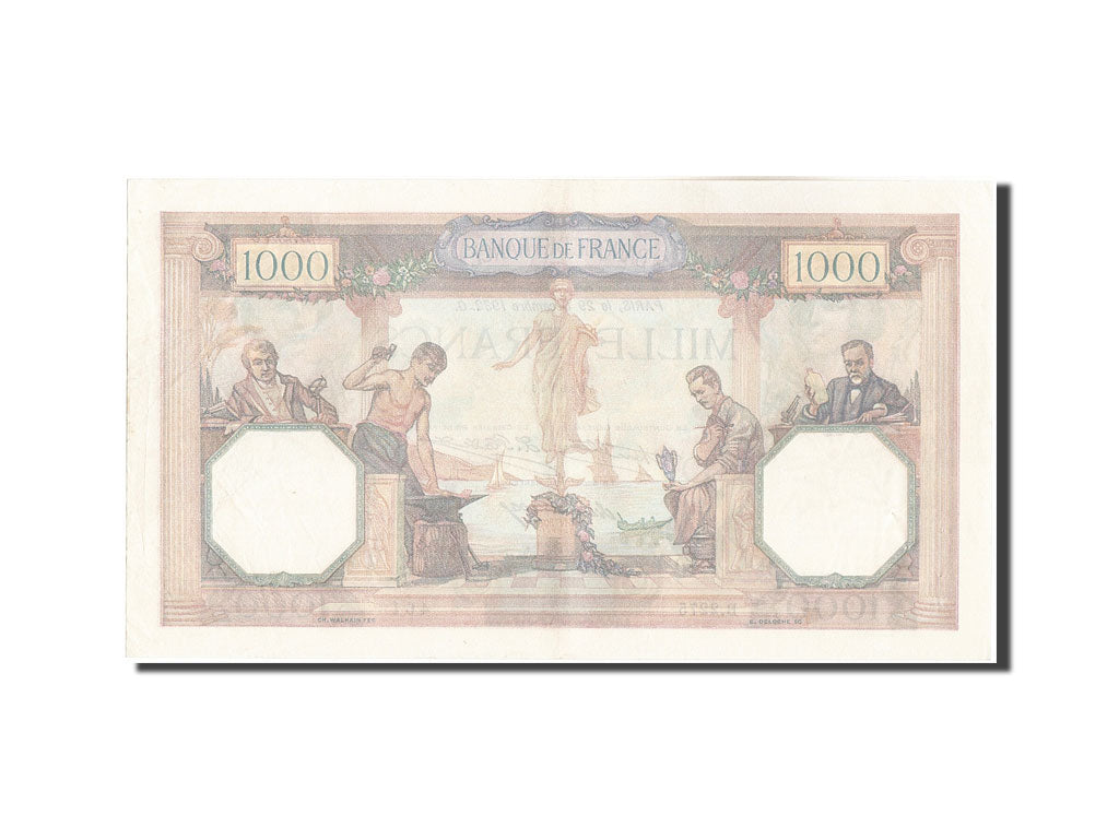 Banknote, France, 1000 Francs, 1 000 F 1927-1940 ''Cérès et Mercure'', 1932