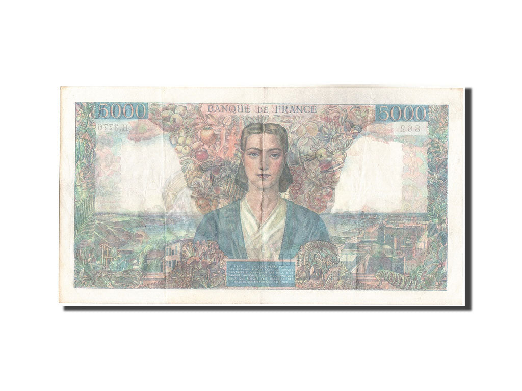 Billete, Francia, 5000 Francs, 5 000 F 1942-1947 ''Empire Français'', 1947