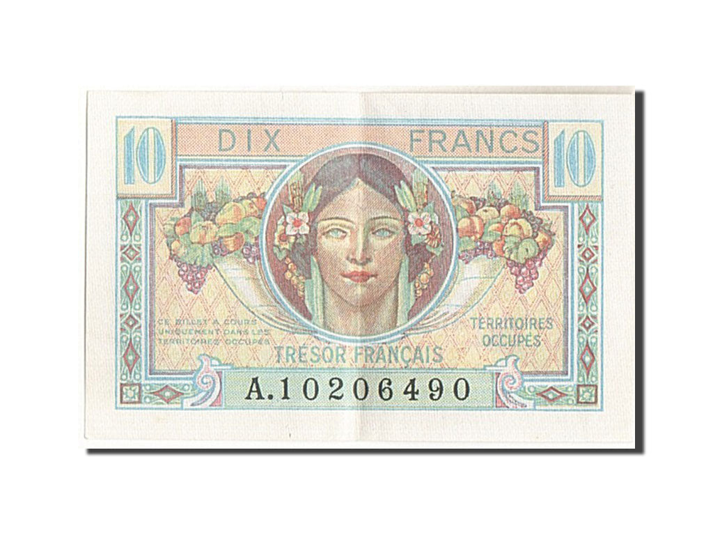 Banknote, France, 10 Francs, 1947 French Treasury, 1947, 1947, UNC(60-62)