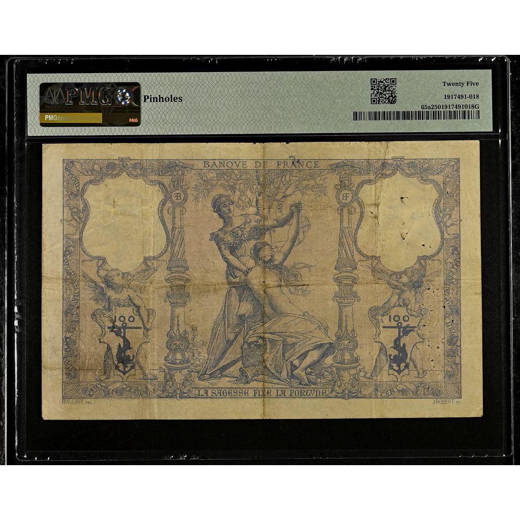 Frankrijk, 100 Francs, Bleu et Rose, 1889-10-18, R.638, VF 25, PMG