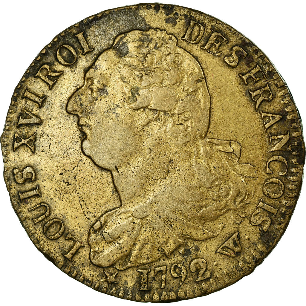 Coin, France, 2 sols françois, 2 Sols, 1792, Lille, EF(40-45), Bronze
